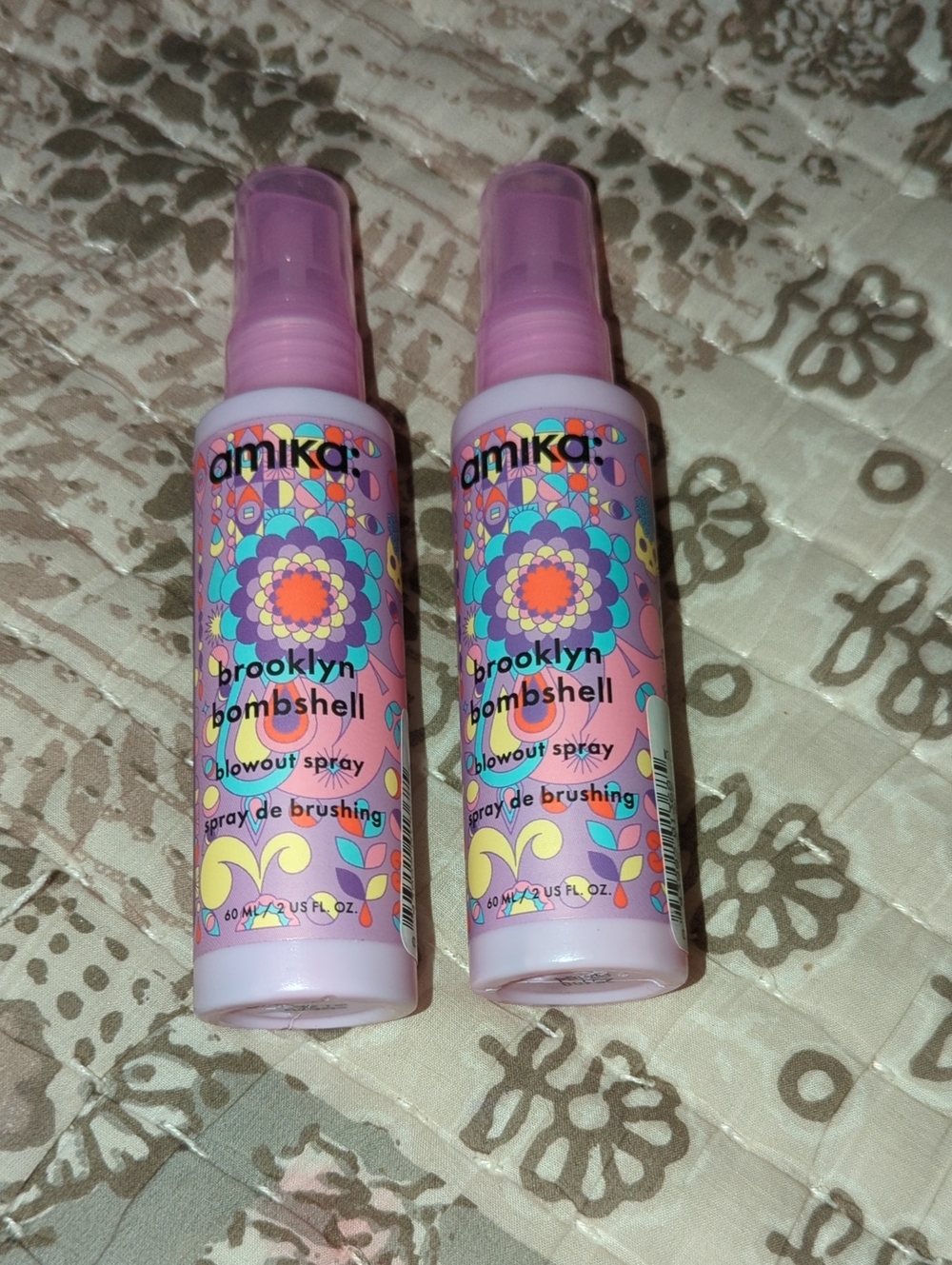 Bundle -amika Brooklyn Bombshell Blowout Spray - Pink Bottle.